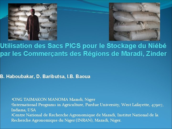 Utilisation des Sacs PICS pour le Stockage du Niébé par les Commerçants des Régions