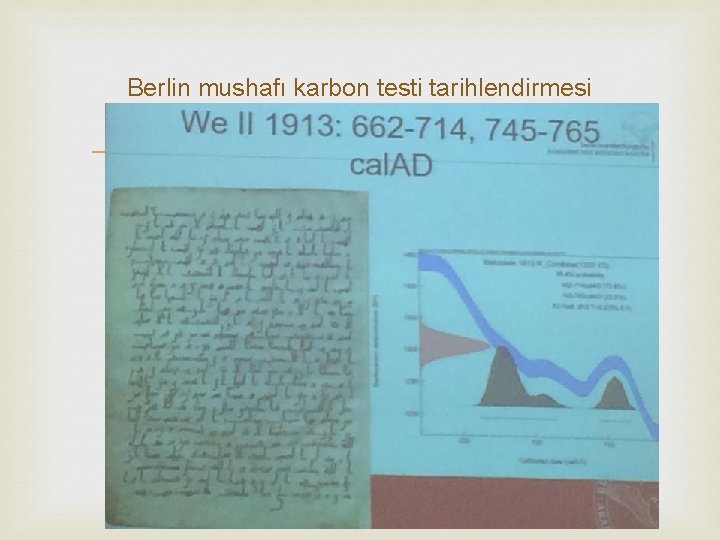 Berlin mushafı karbon testi tarihlendirmesi 