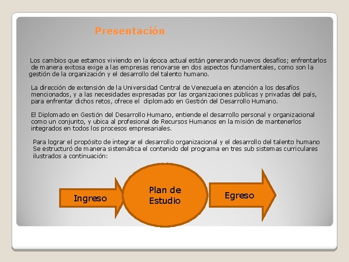 Presentación Los cambios que estamos viviendo en la época actual están generando nuevos desafíos;