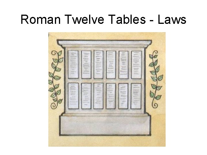 Roman Twelve Tables - Laws 