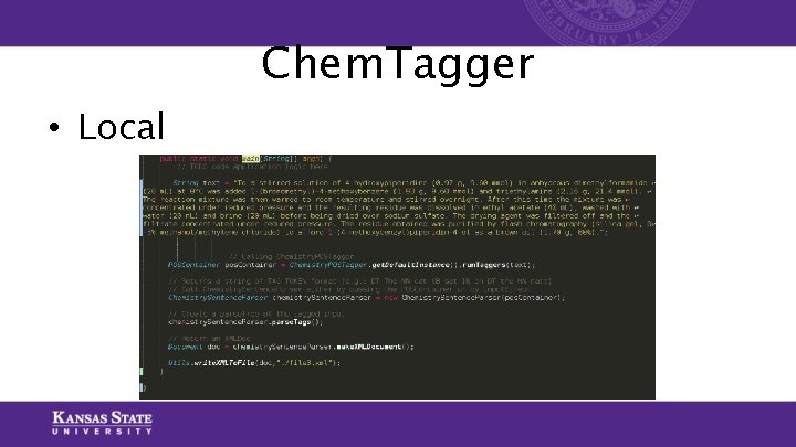 Chem. Tagger • Local Chem. Tagger • Local