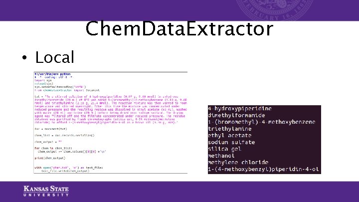Chem. Data. Extractor • Local Chem. Data. Extractor • Local
