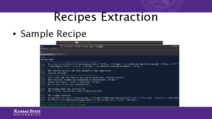 Recipes Extraction • Sample Recipe Recipes Extraction • Sample Recipe