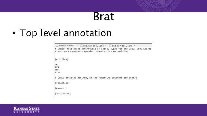Brat • Top level annotation Brat • Top level annotation
