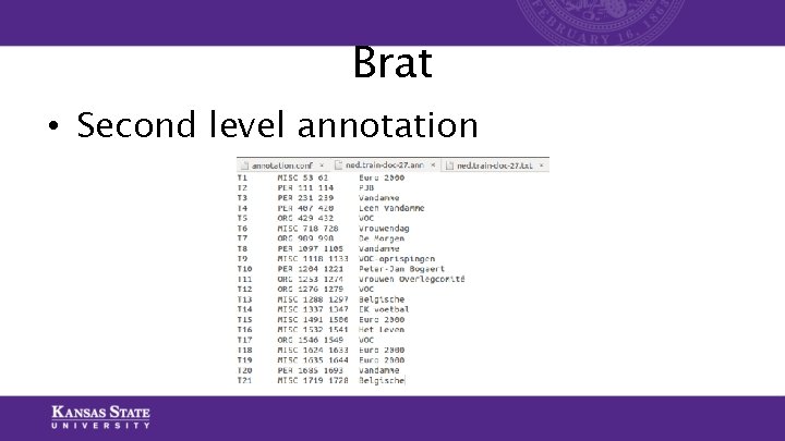 Brat • Second level annotation Brat • Second level annotation