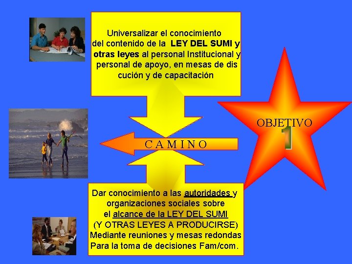 Universalizar el conocimiento del contenido de la LEY DEL SUMI y otras leyes al