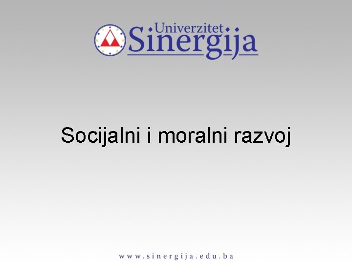 Socijalni i moralni razvoj 