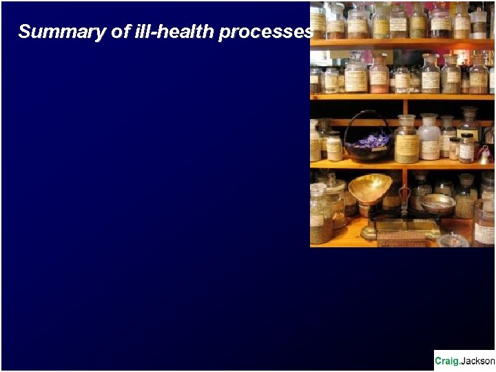 Summary of ill-health processes 