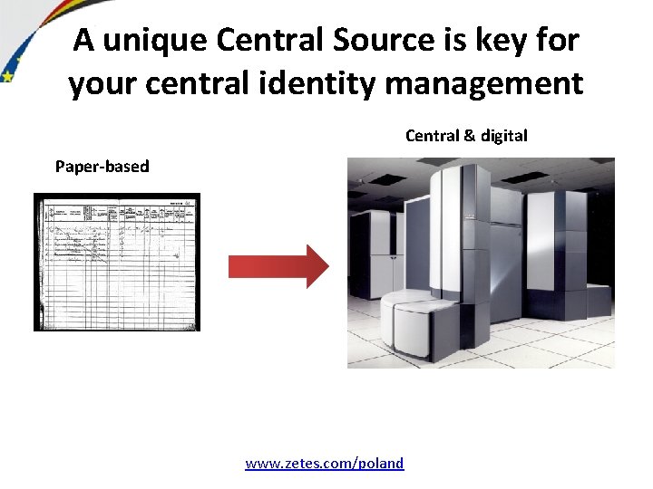 A unique Central Source is key for your central identity management Central & digital