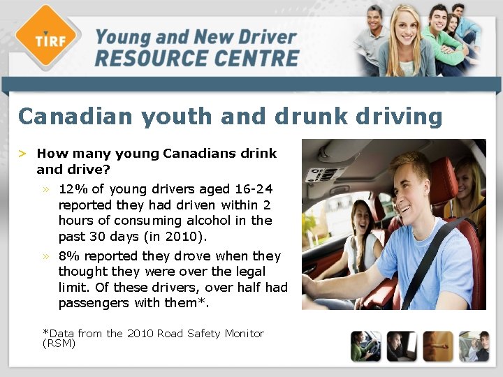Canadian youth and drunk driving > How many young Canadians drink and drive? » Canadian youth and drunk driving > How many young Canadians drink and drive? »