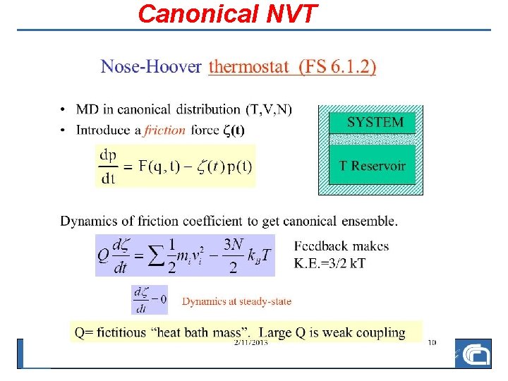 Canonical NVT 