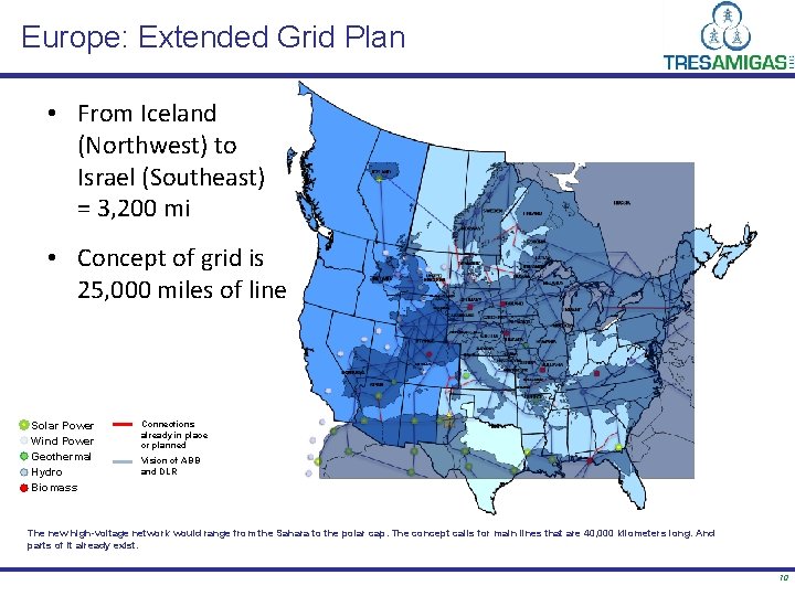 Europe: Extended Grid Plan • From Iceland (Northwest) to Israel (Southeast) = 3, 200