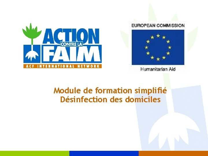 Module de formation simplifié Désinfection des domiciles 