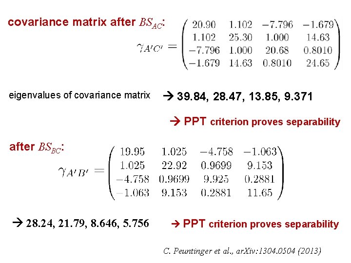 covariance matrix after BSAC: eigenvalues of covariance matrix 39. 84, 28. 47, 13. 85, covariance matrix after BSAC: eigenvalues of covariance matrix 39. 84, 28. 47, 13. 85,