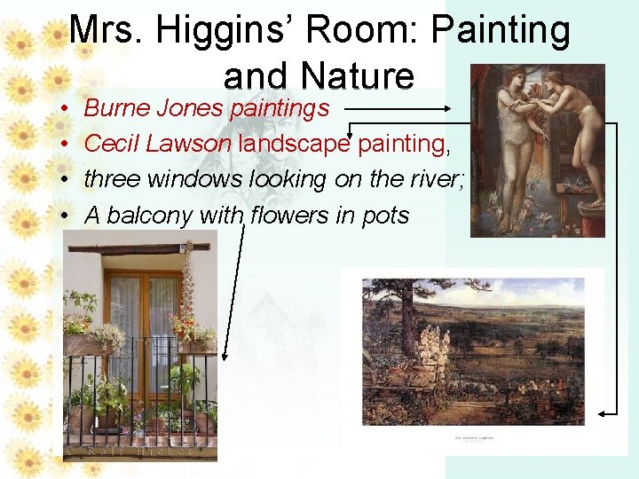 Mrs. Higgins’ Room: Painting and Nature • • Burne Jones paintings Cecil Lawson landscape