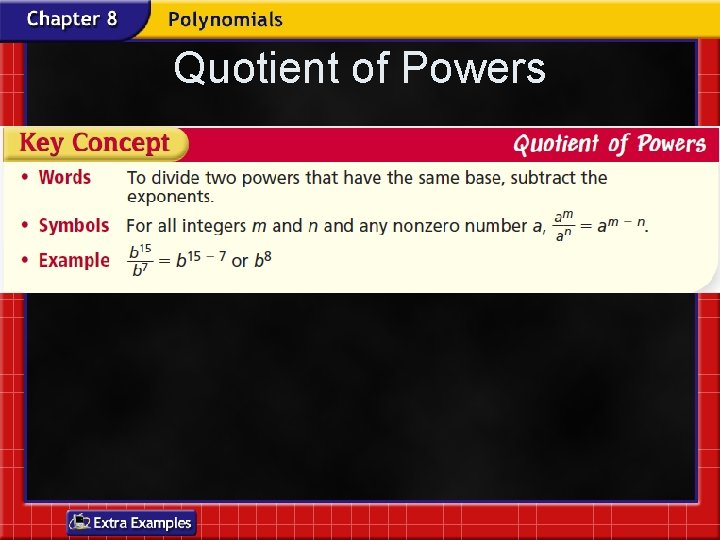 Quotient of Powers 