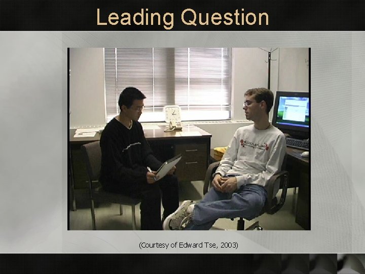 Leading Question (Courtesy of Edward Tse, 2003) 