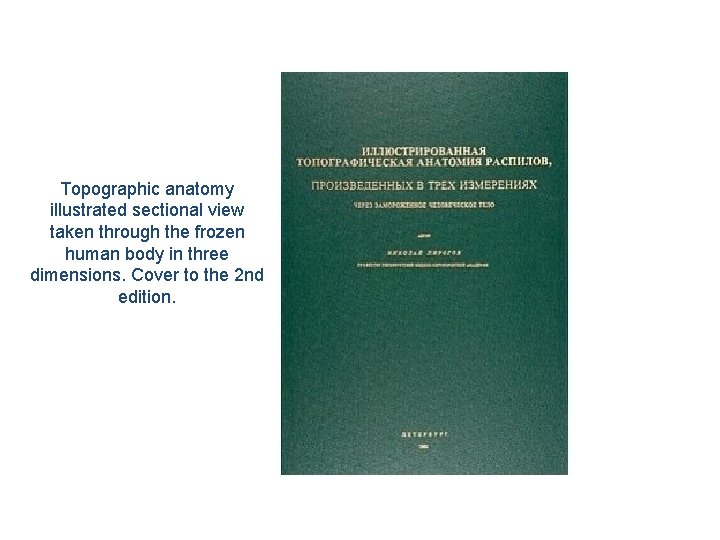 Topographic anatomy illustrated sectional view taken through the frozen human body in three dimensions. Topographic anatomy illustrated sectional view taken through the frozen human body in three dimensions.