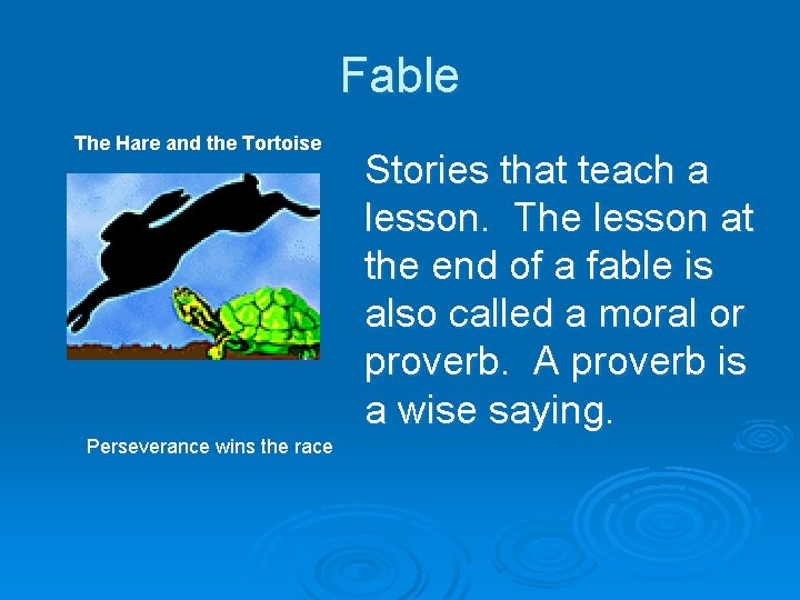 Fable The Hare and the Tortoise Perseverance wins the race Stories that teach a