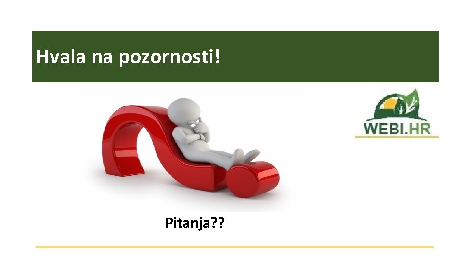 Hvala na pozornosti! Pitanja? ? 