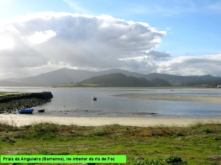 Praia da Anguieira (Barreiros), no interior da ría de Foz 