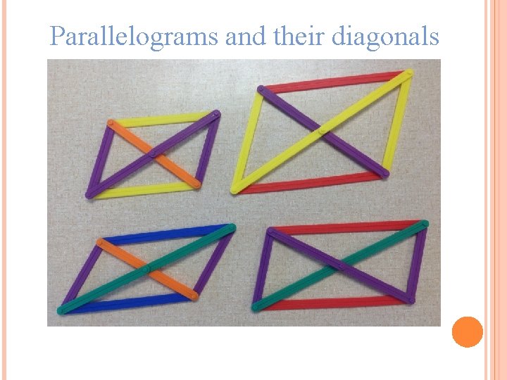 Parallelograms and their diagonals 