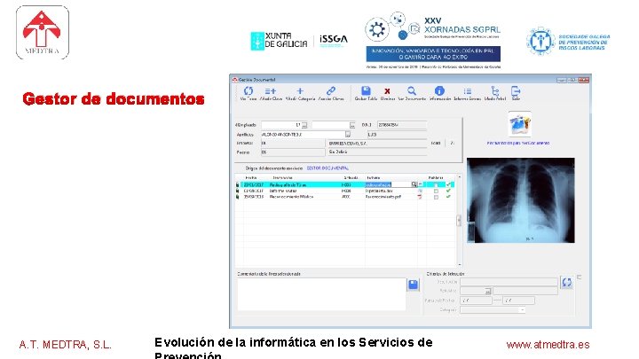 software para los servicios de prevención Gestor de documentos A. T. MEDTRA, S. L.