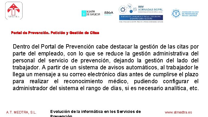 software para los servicios de prevención Portal de Prevención. Petición y Gestión de Citas