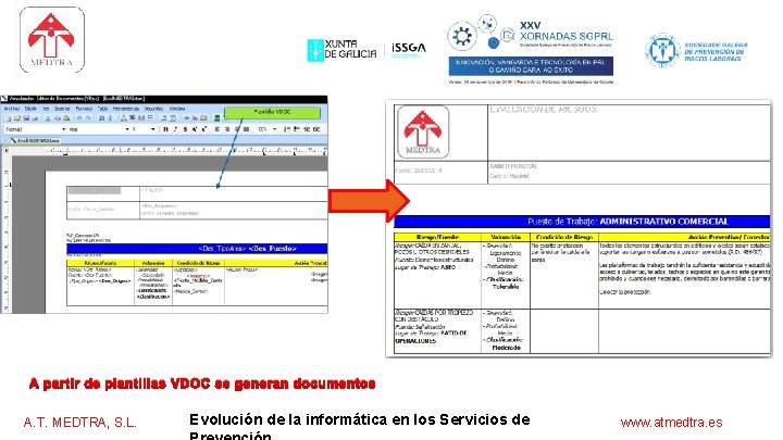 software para los servicios de prevención A partir de plantillas VDOC se generan documentos