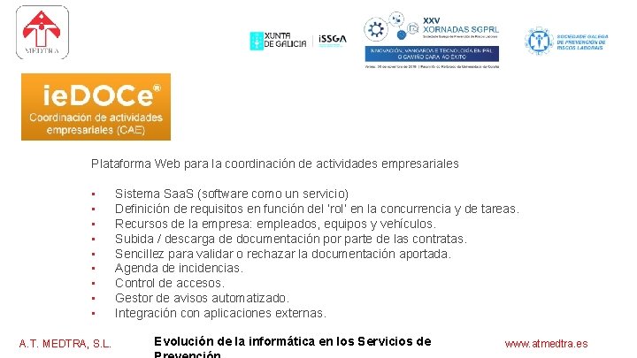 software para los servicios de prevención Plataforma Web para la coordinación de actividades empresariales