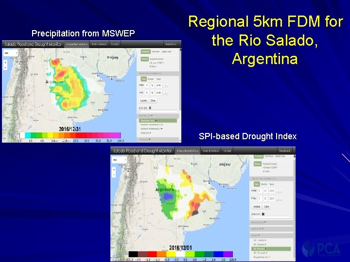 Precipitation from MSWEP Regional 5 km FDM for the Rio Salado, Argentina SPI-based Drought