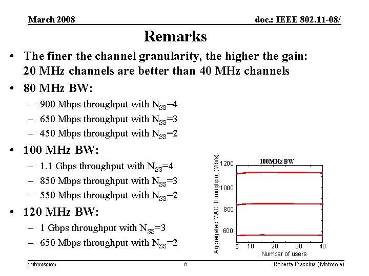 March 2008 doc. : IEEE 802. 11 -08/ Remarks • The finer the channel