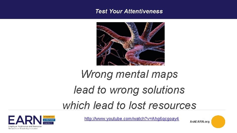 Test Your Attentiveness Wrong mental maps lead to wrong solutions which lead to lost Test Your Attentiveness Wrong mental maps lead to wrong solutions which lead to lost