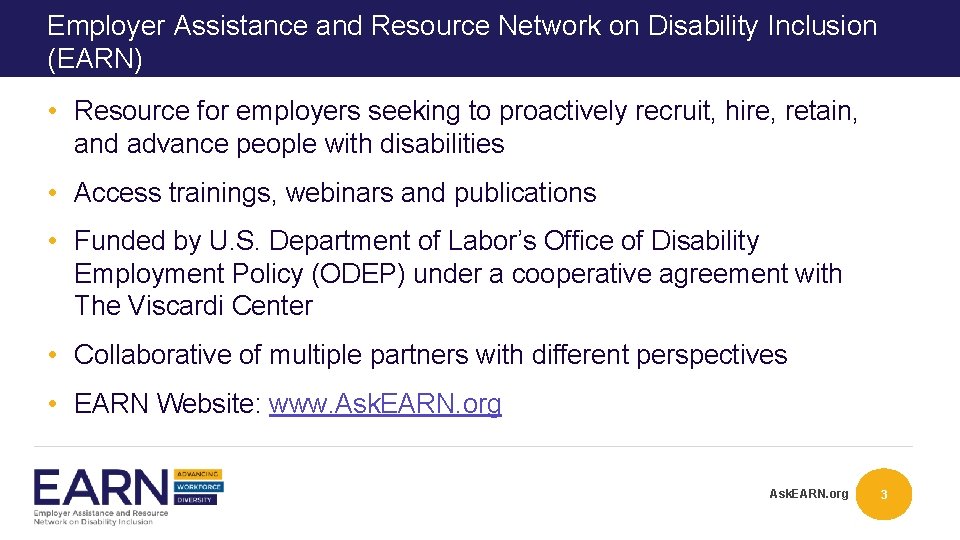 Employer Assistance and Resource Network on Disability Inclusion (EARN) • Resource for employers seeking