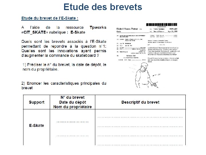 Etude des brevets 