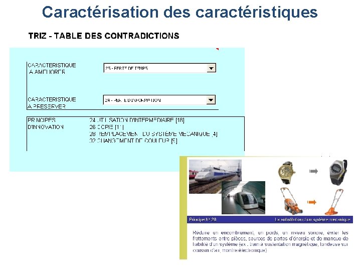 Caractérisation des caractéristiques 