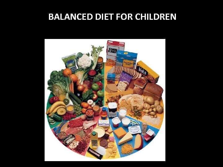 BALANCED DIET FOR CHILDREN 