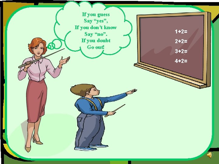 If you guess Say “yes”, If you don’t know Say “no”. If you doubt