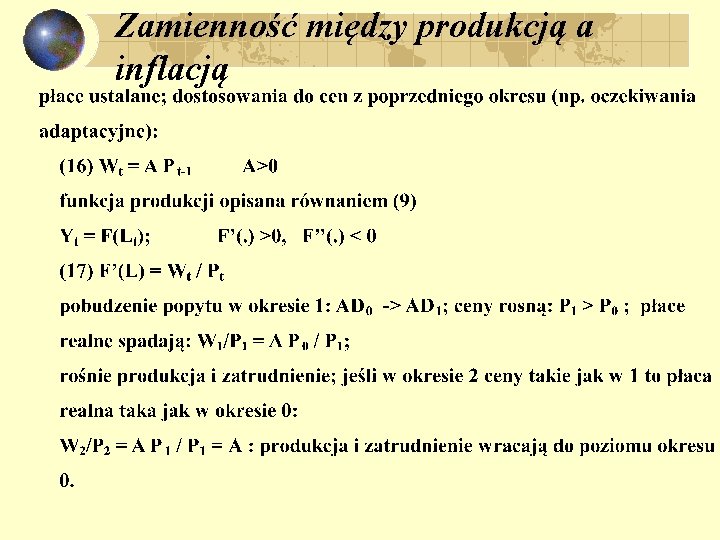 Zamienność między produkcją a inflacją 