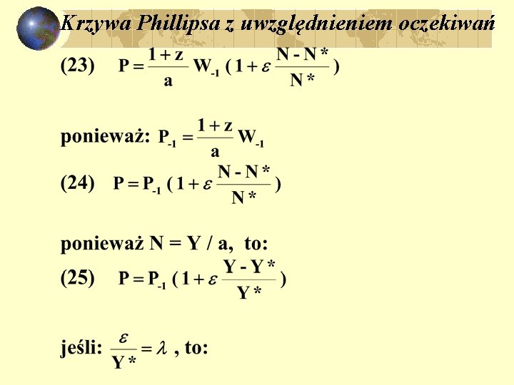 Krzywa Phillipsa z uwzględnieniem oczekiwań 