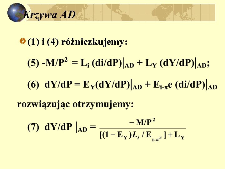 Krzywa AD (1) i (4) różniczkujemy: 