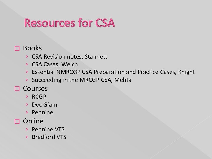 Resources for CSA � Books › › � CSA Revision notes, Stannett CSA Cases,