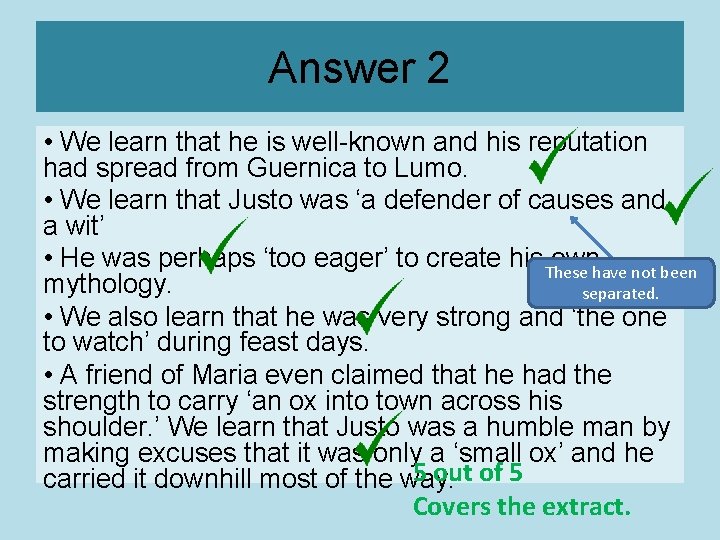 Answer 2 • We learn that he is well-known and his reputation had spread