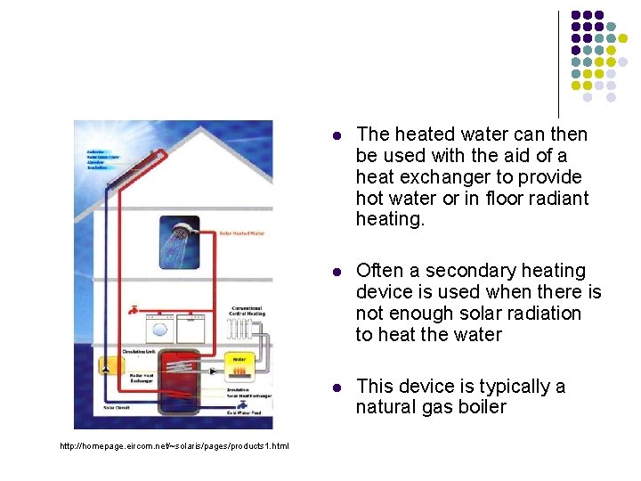 http: //homepage. eircom. net/~solaris/pages/products 1. html l The heated water can then be used