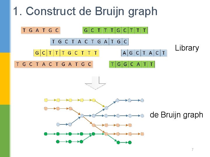 1. Construct de Bruijn graph Library de Bruijn graph 7 