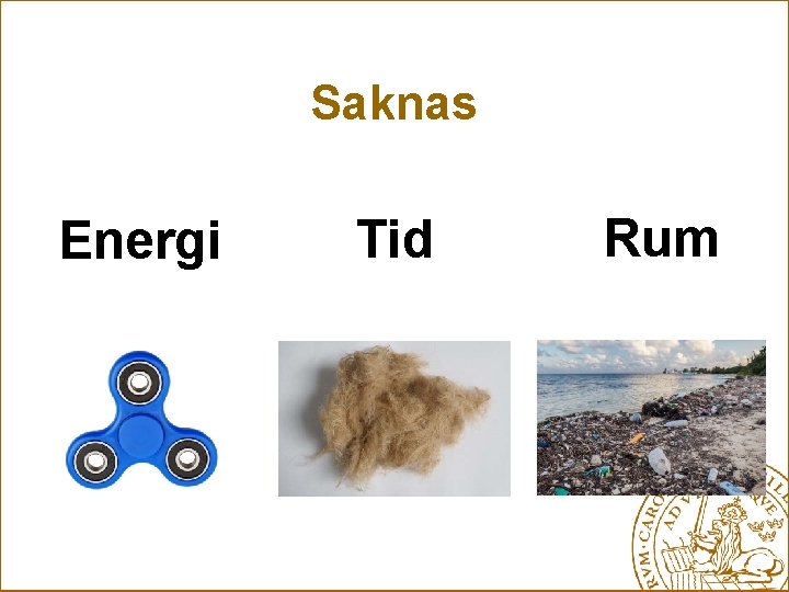 Saknas Energi Tid Rum 