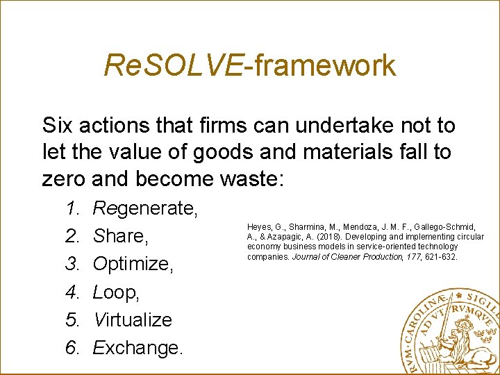 Re. SOLVE-framework Six actions that firms can undertake not to let the value of