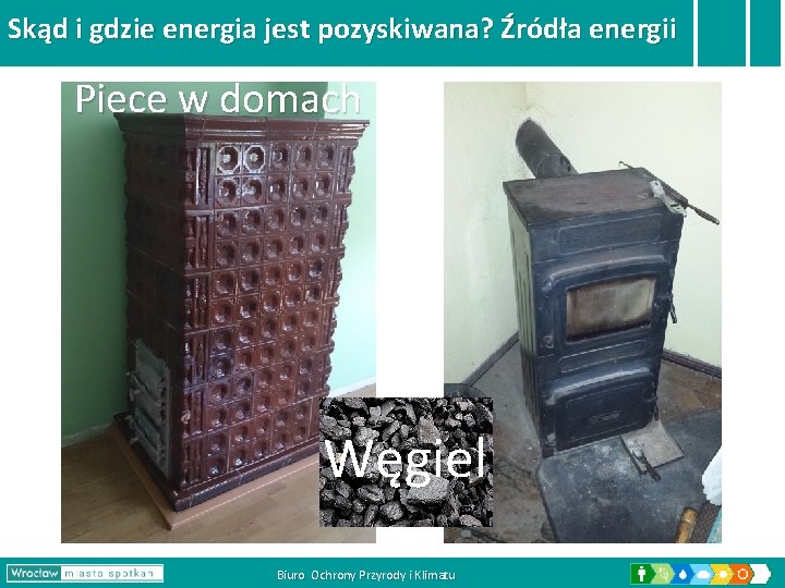 Skąd i gdzie energia jest pozyskiwana? Źródła energii Piece w domach Węgiel Biuro Ochrony