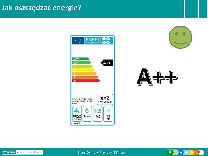 Jak oszczędzać energie? A++ Biuro Ochrony Przyrody i Klimatu 