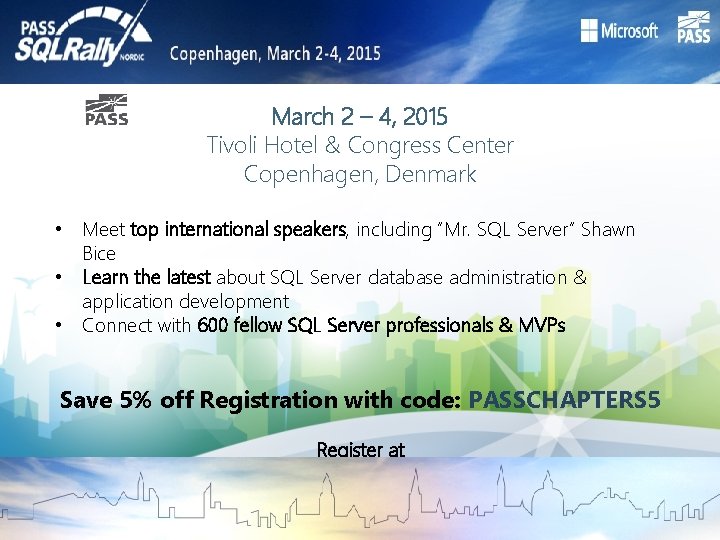 March 2 – 4, 2015 Tivoli Hotel & Congress Center Copenhagen, Denmark • Meet